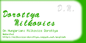 dorottya milkovics business card